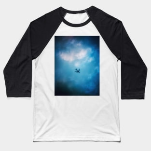 Clouds Sky Plane Flight Travel Away Baseball T-Shirt